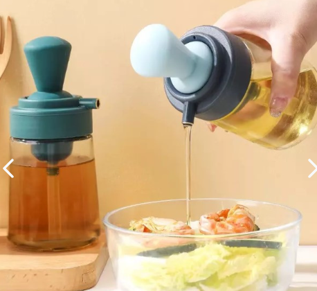 OilMaster 3 en 1™ – Dosificador de Aceite con Brocha de Silicona